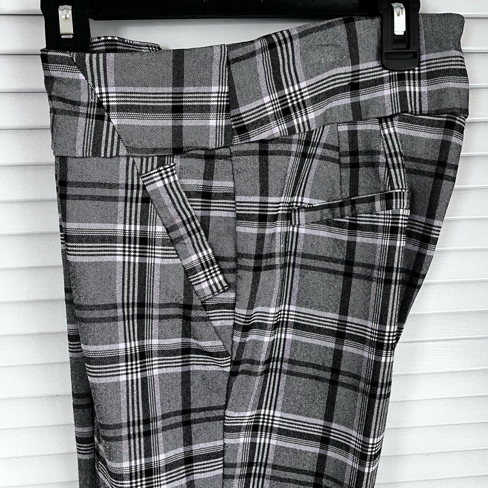 Soho Black and White Plaid Pants